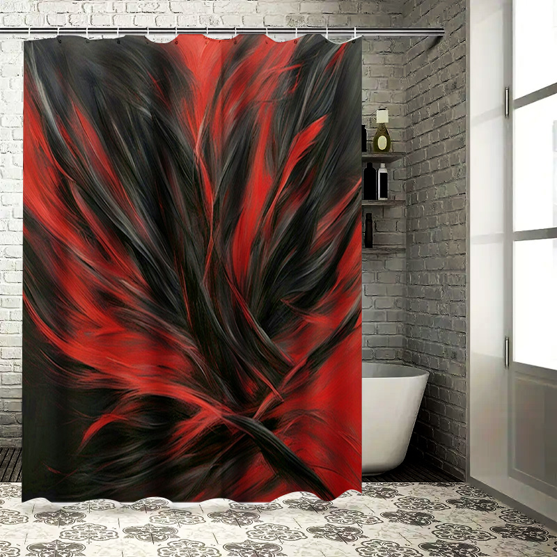 Home Bathroom Ideas - Cortina de ducha con estampado abstracto
