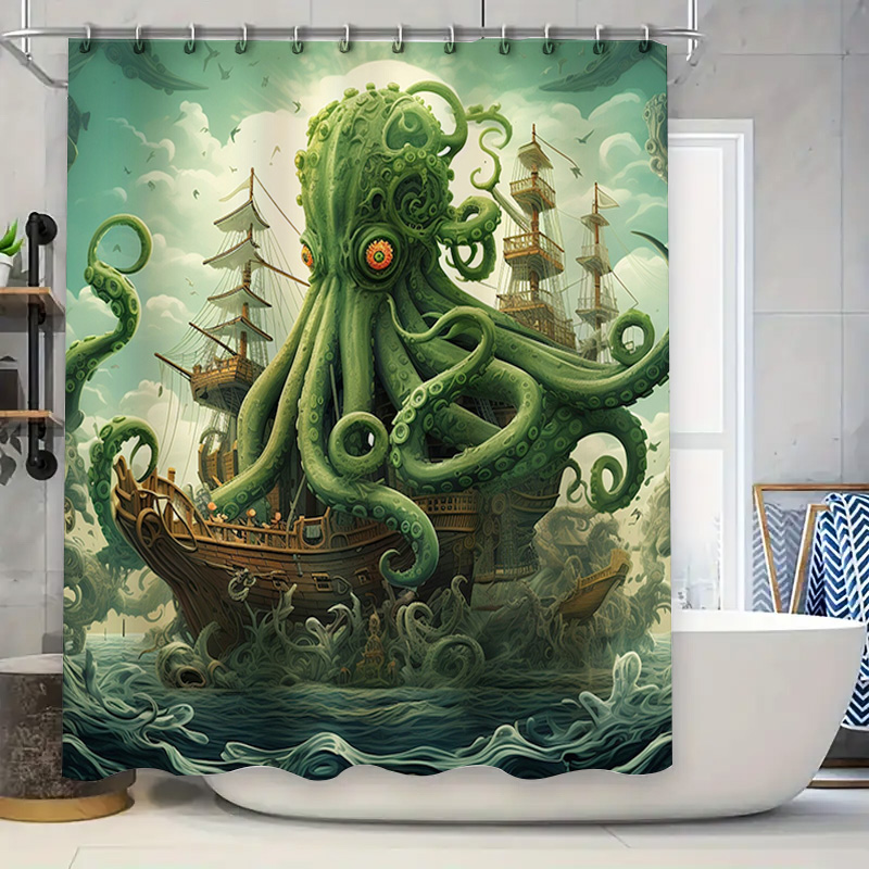 Home Bathroom Ideas - Cortina de ducha de barco de