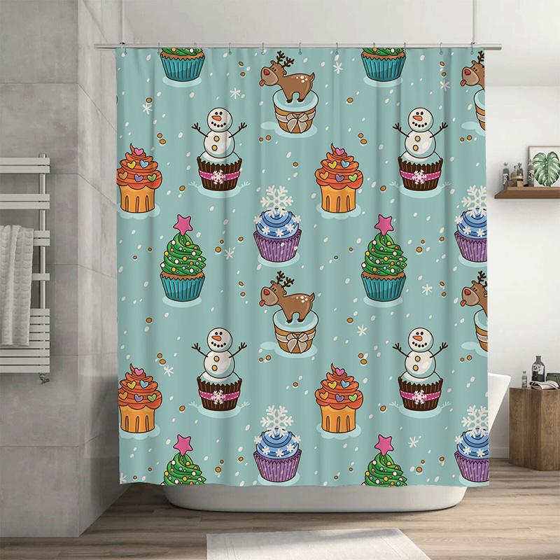 Home Bathroom Ideas - TU Encantadora Cortina de ducha navideña