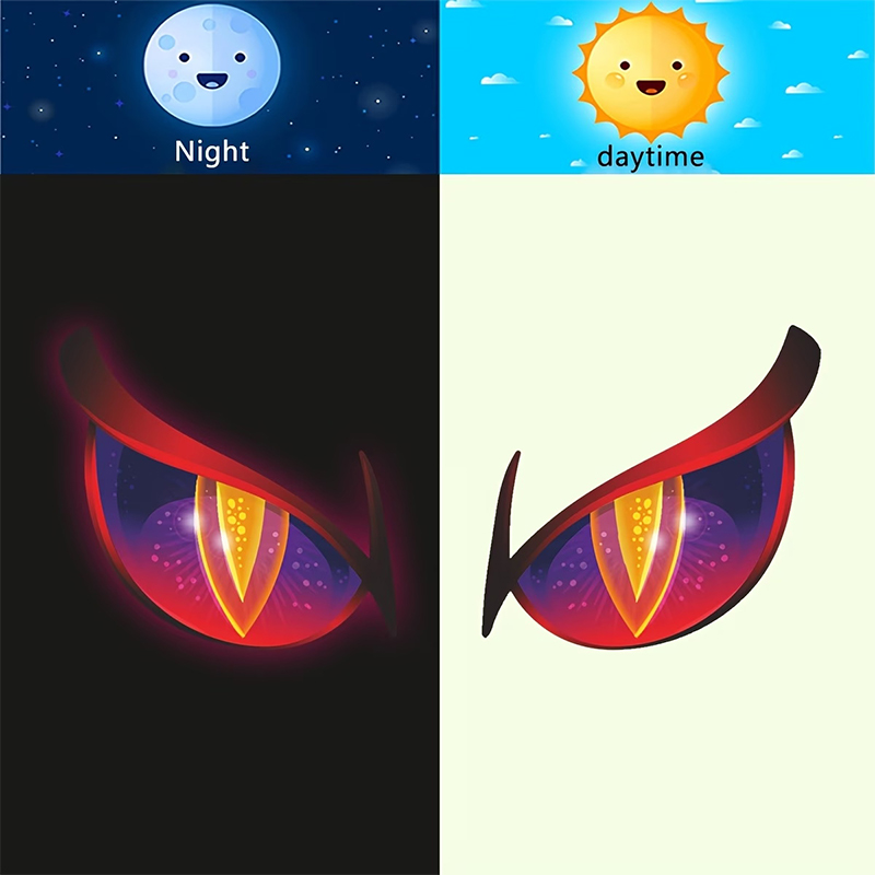 Jet Home Bathroom - Pegatina de Ojo de Demonio Brillante