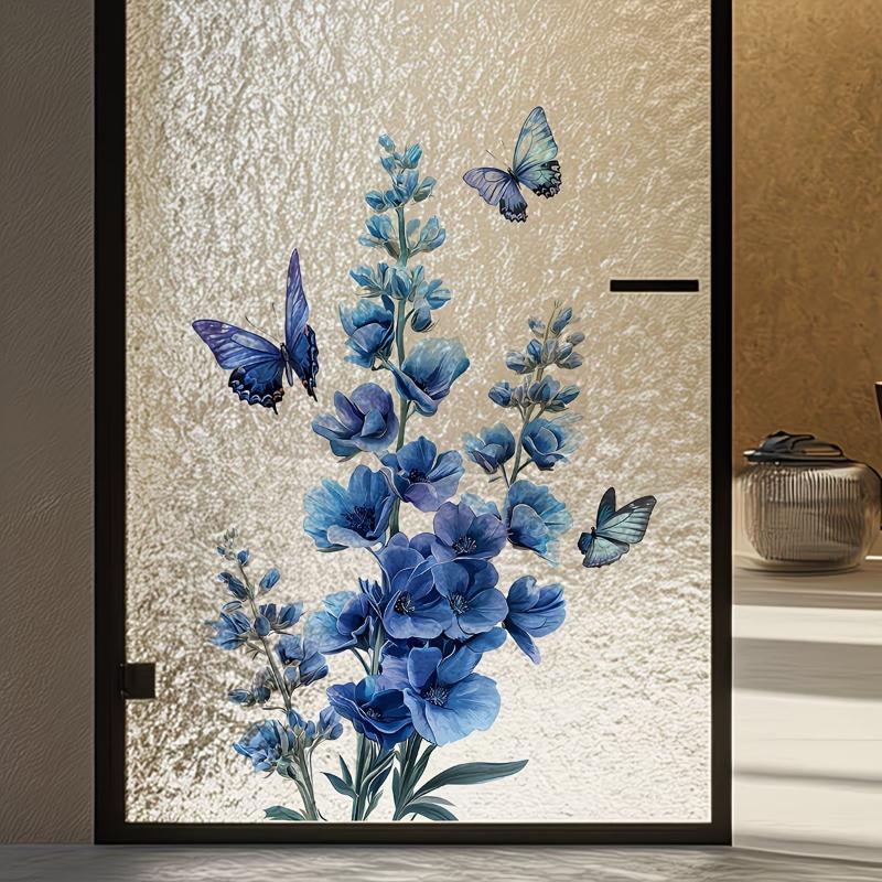 Home Bathroom Window - Pegatinas Removibles de Rosas para Puerta