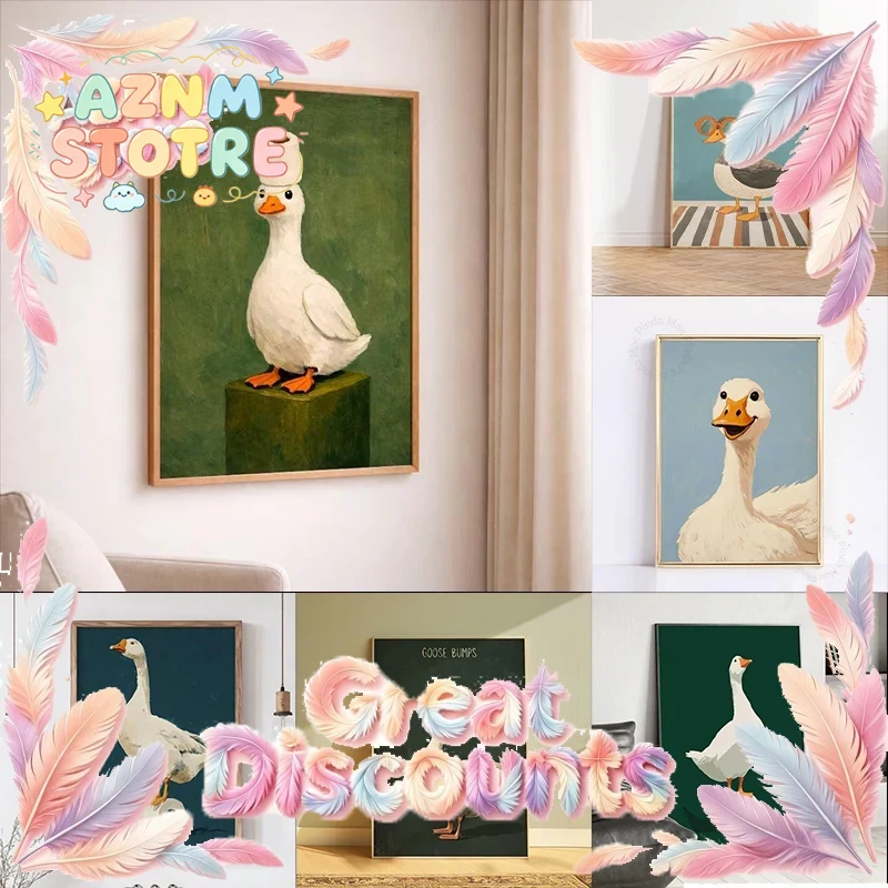 Home Bathroom Ideas - Póster de Pato/Ganso, Arte Divertido para