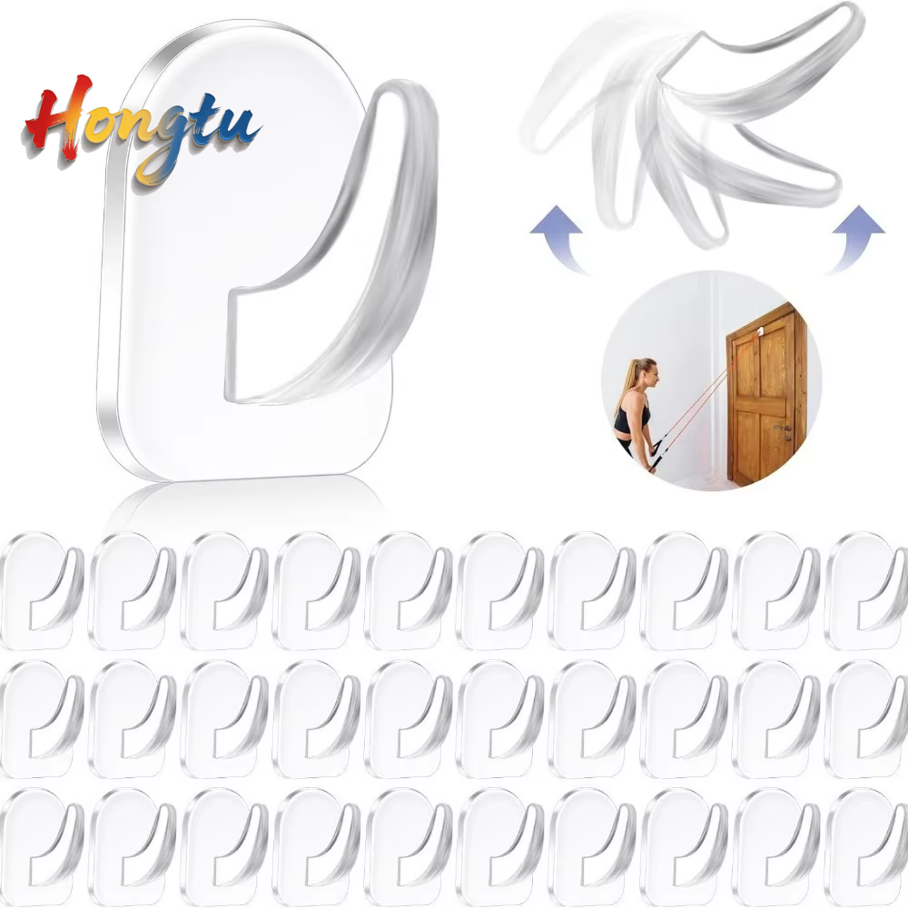 Home Bathroom Door - Mini ganchos adhesivos simples de 10