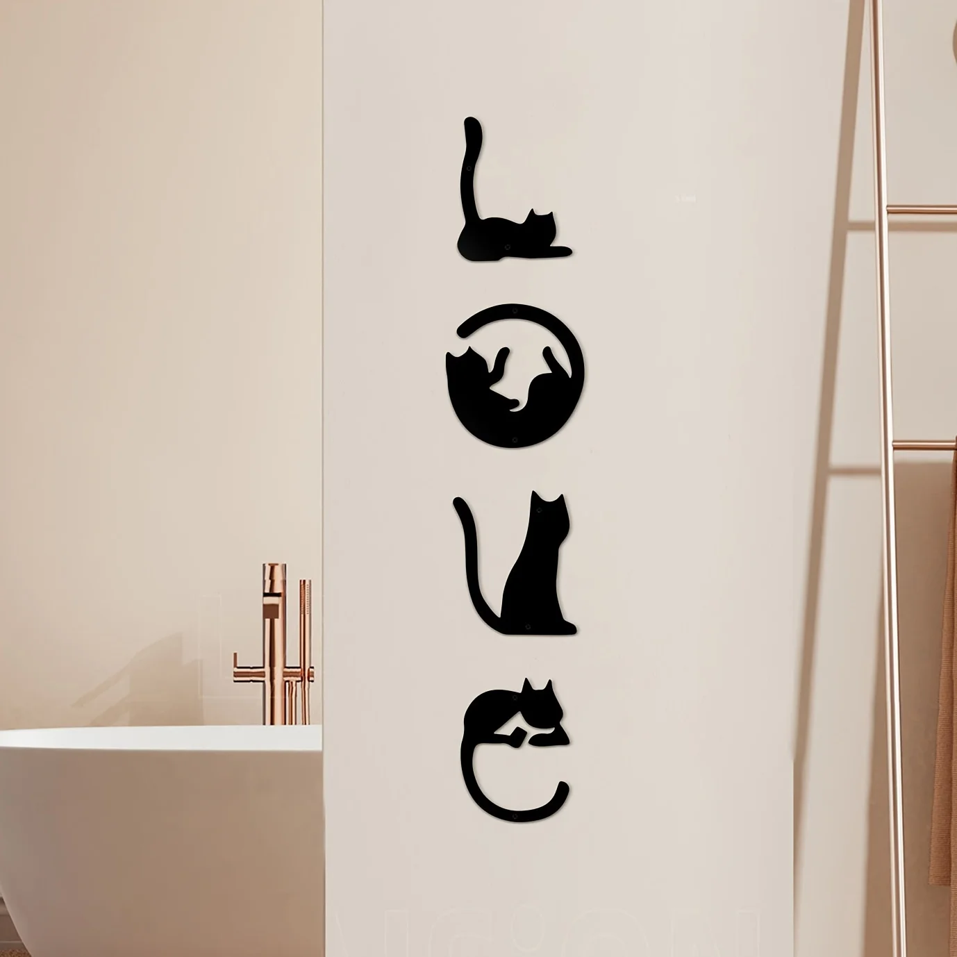 Home Goods Bathroom - HelloYoung-Decoración de pared de Metal de