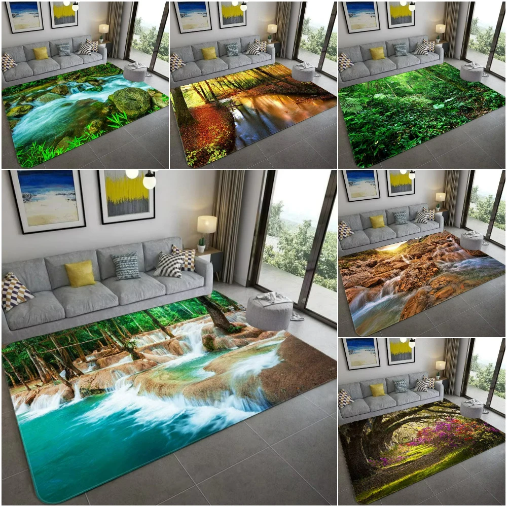 Home Bathroom Ideas - Alfombra con paisaje 3D inspirada en