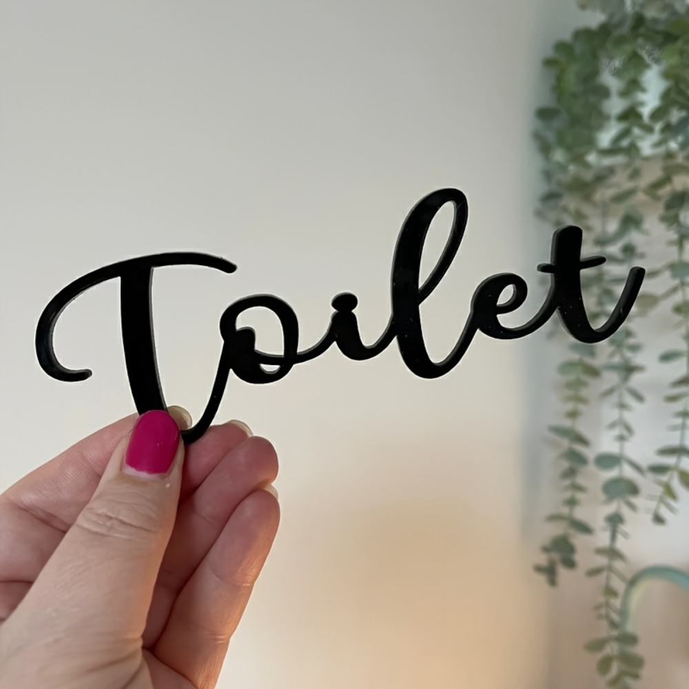 Home Bathroom Door - CIFBUY Letrero de plástico moderno con