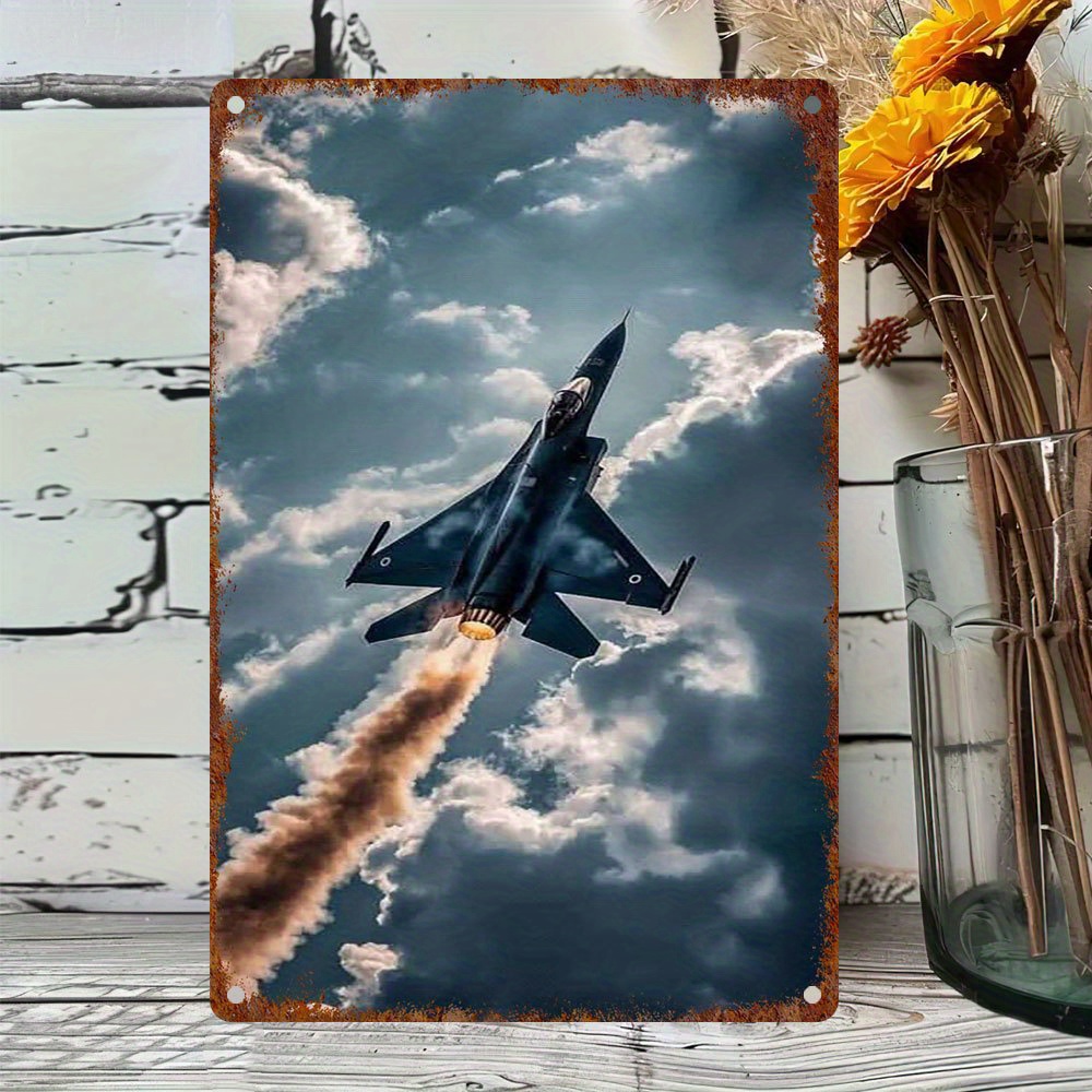 Jet Home Bathroom - Letrero Decorativo de Metal Vintage con
