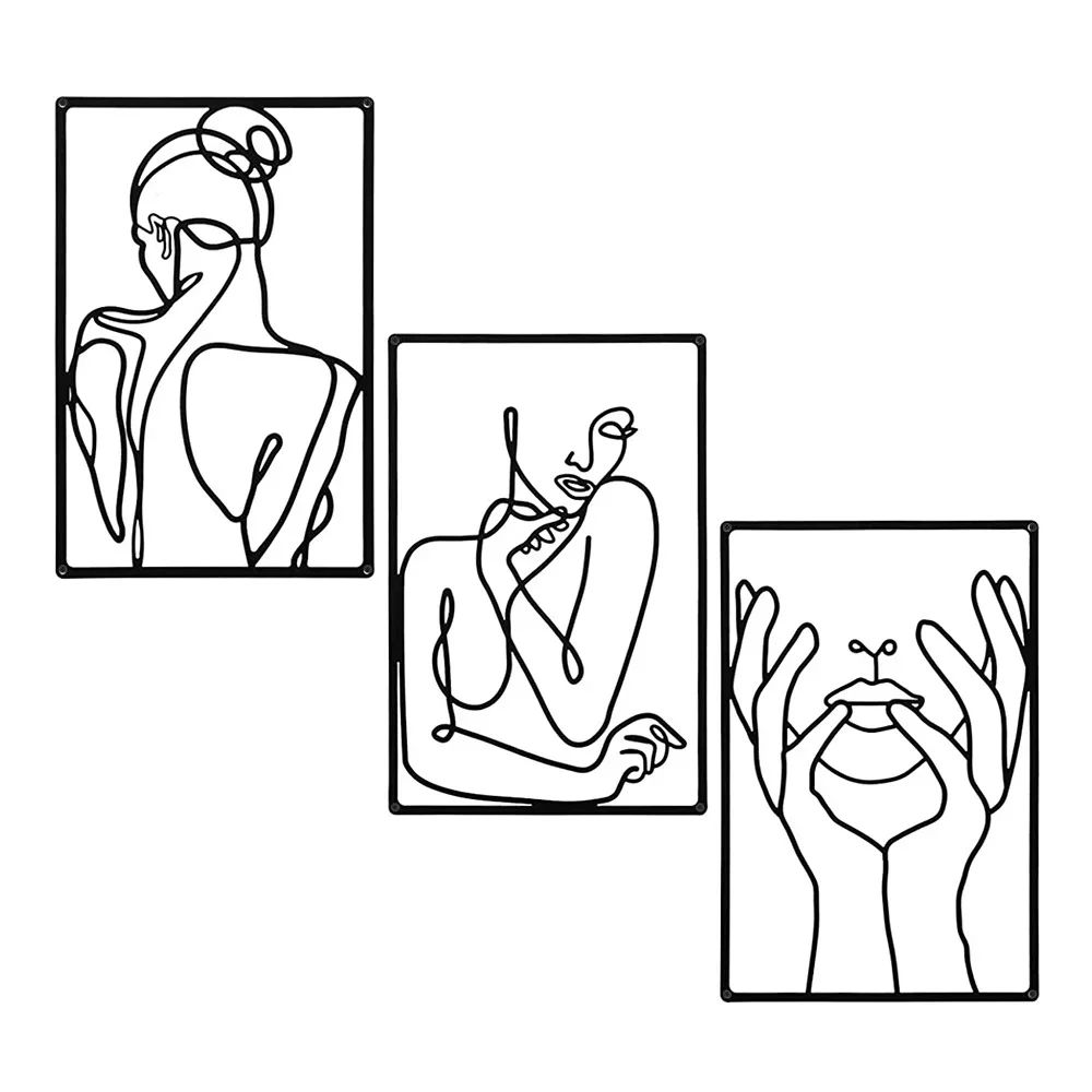 Arte de pared de Metal abstrac - Home Goods Bathroom reseña y precio