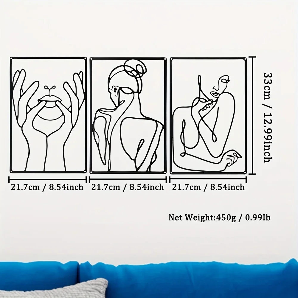 Arte de pared de Metal abstrac - Home Goods Bathroom reseña y precio