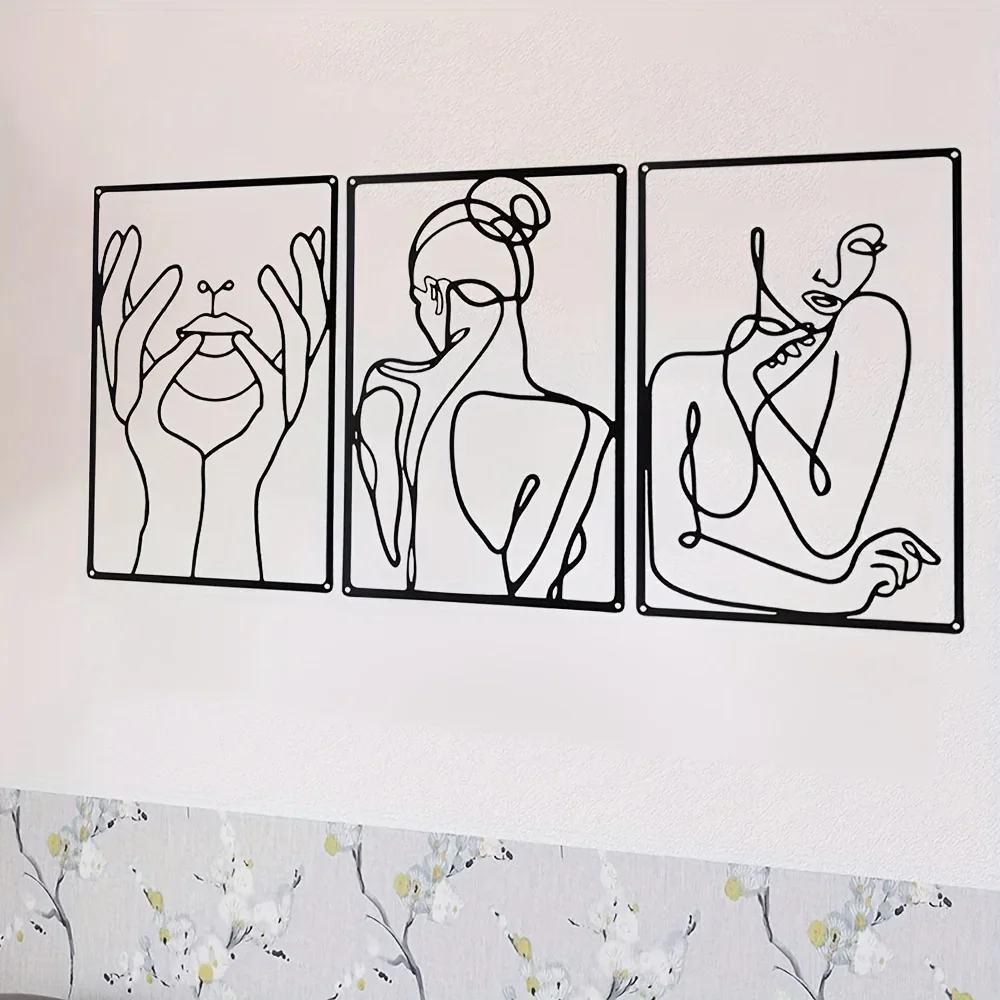 Arte de pared de Metal abstrac - Home Goods Bathroom reseña y precio