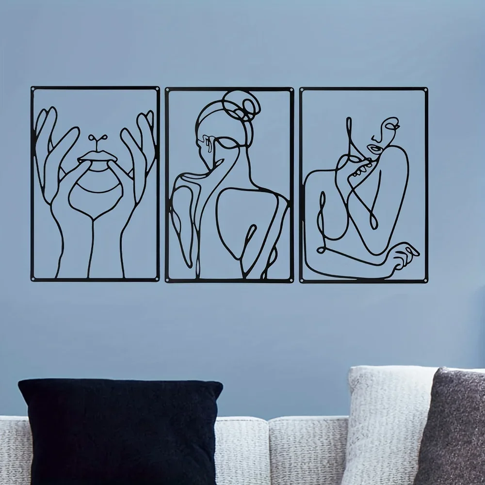 Arte de pared de Metal abstrac - Home Goods Bathroom reseña y precio