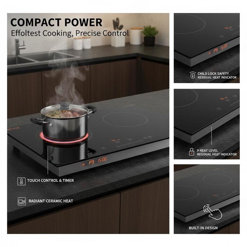 Estufa Radiante de Cerámica de - Home Kitchen & Bathroom reseña y precio
