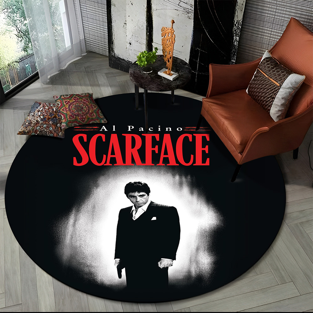 Alfombra redonda con estampado - Home Bathroom Movie reseña y precio