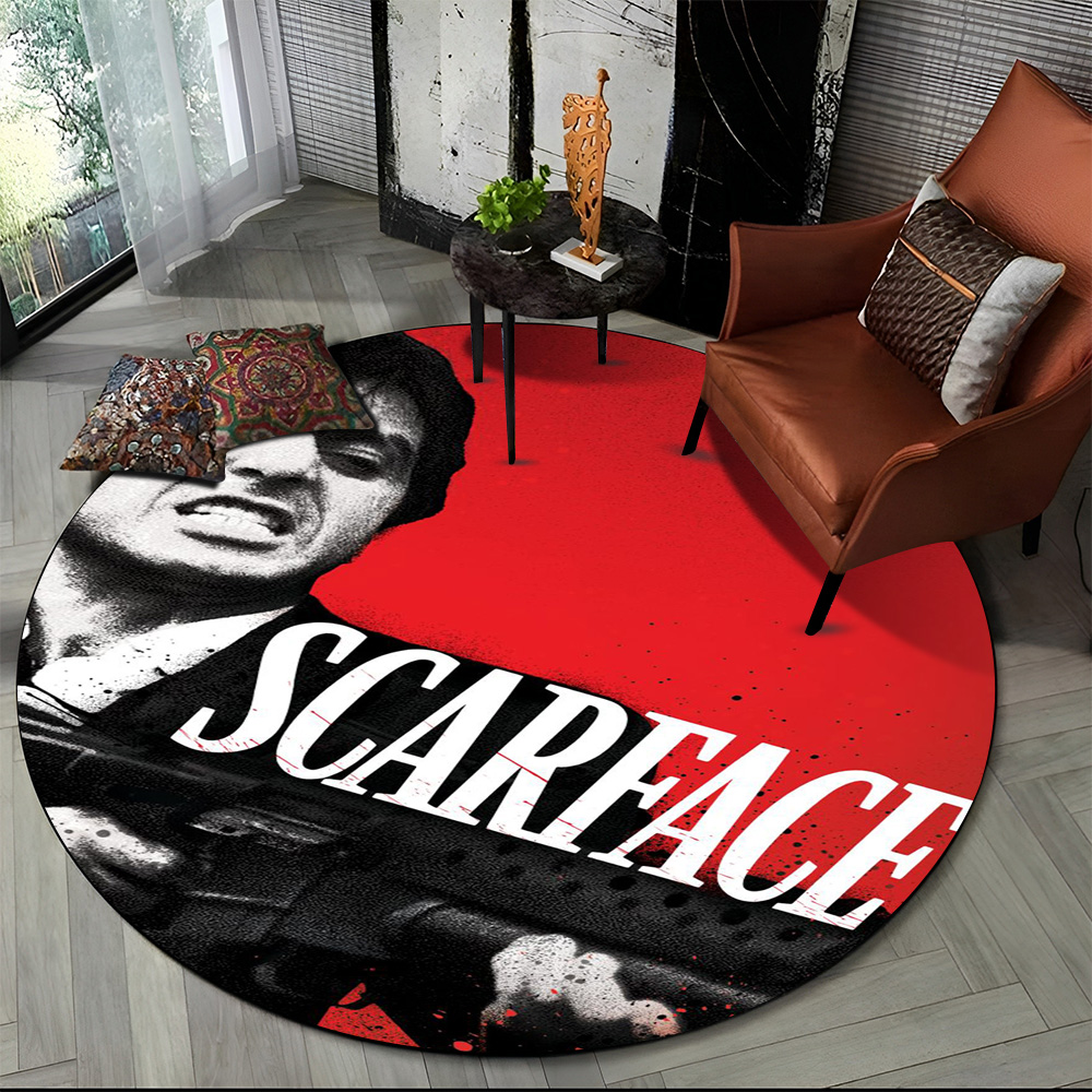 Alfombra redonda con estampado - Home Bathroom Movie reseña y precio