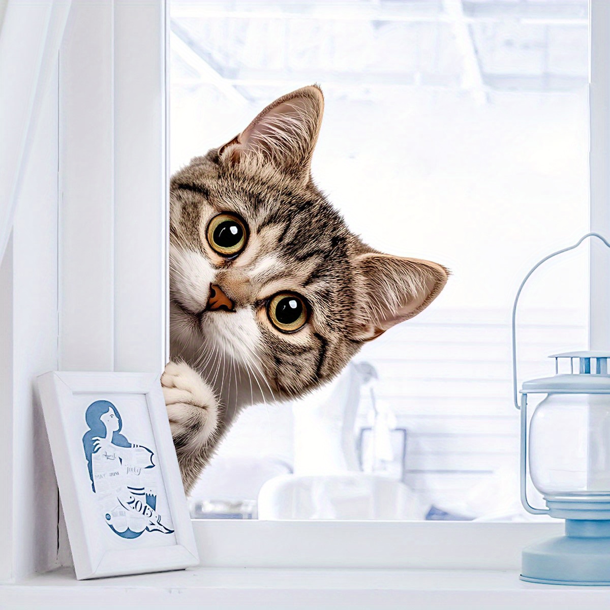 Pegatina Divertida de Gato Esc - Home Bathroom Window reseña y precio