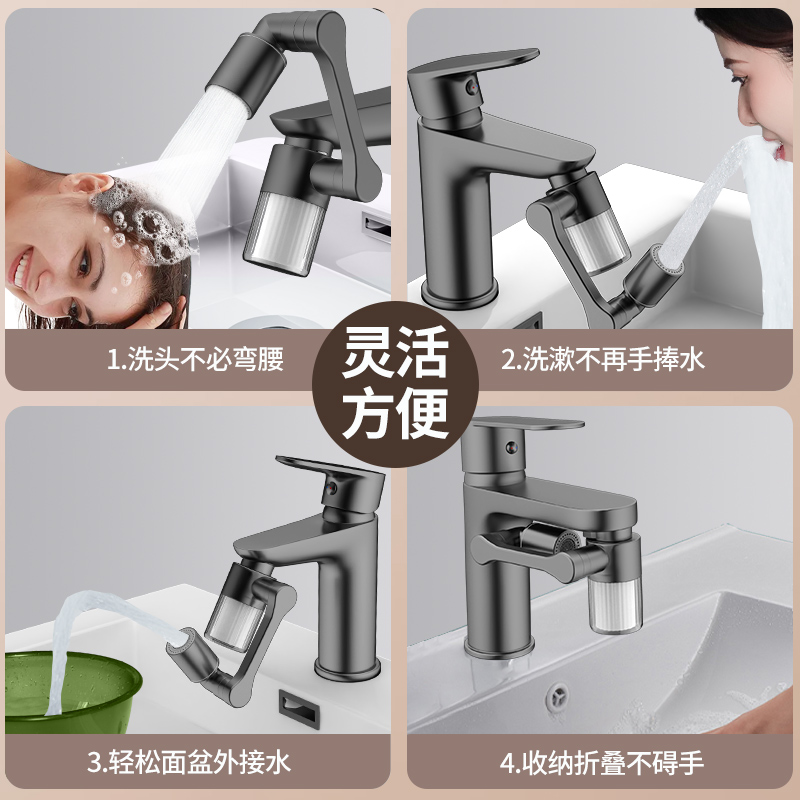 Nuevo Negro 1440 °   Giratorio - Home Bathroom Water Filter reseña y precio