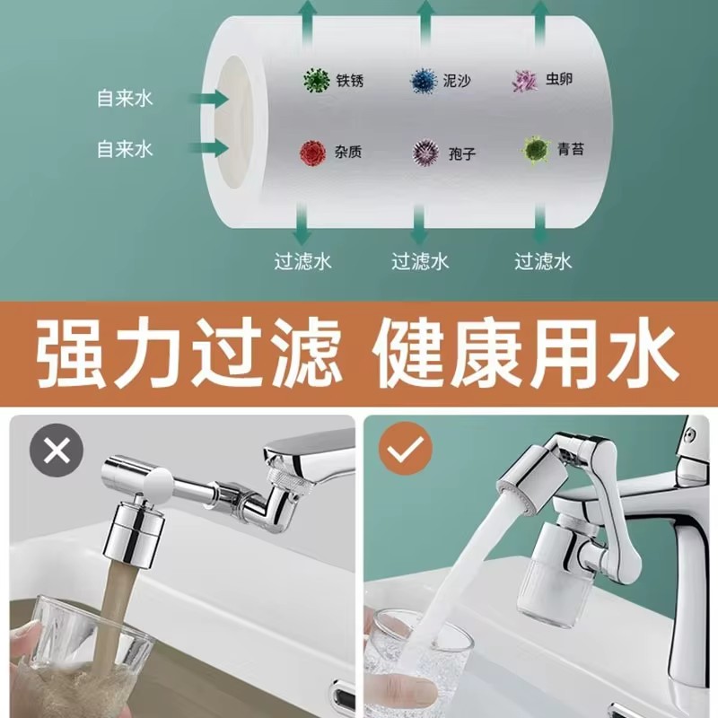 Nuevo Negro 1440 °   Giratorio - Home Bathroom Water Filter reseña y precio