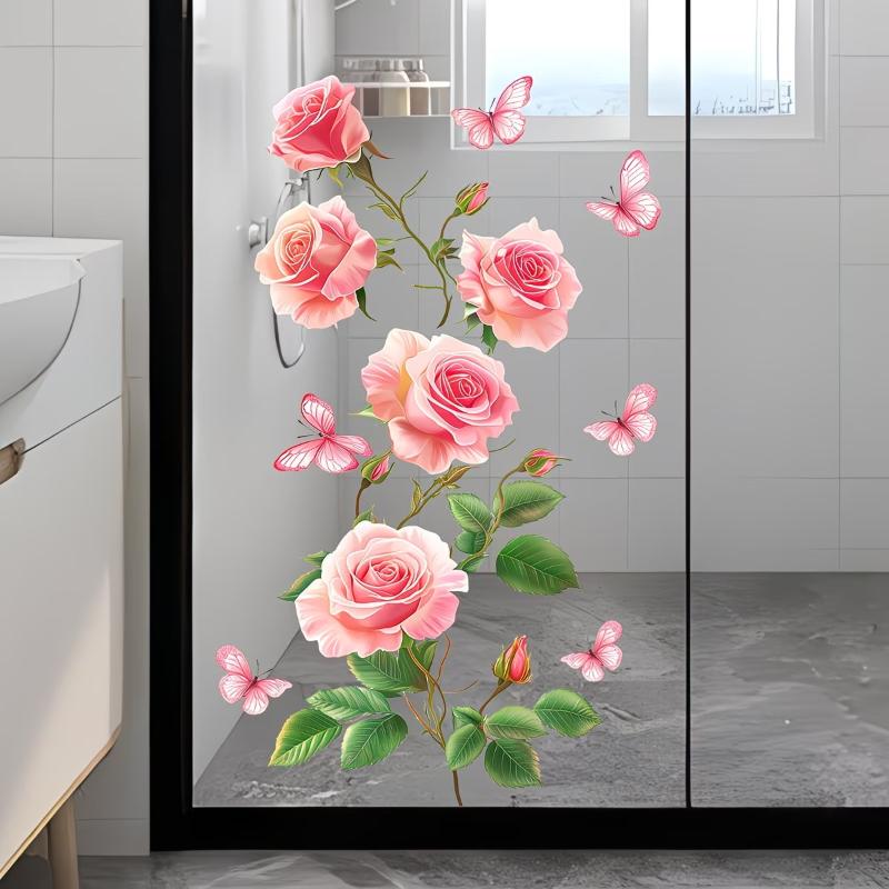 Pegatinas Removibles de Rosas  - Home Bathroom Window reseña y precio