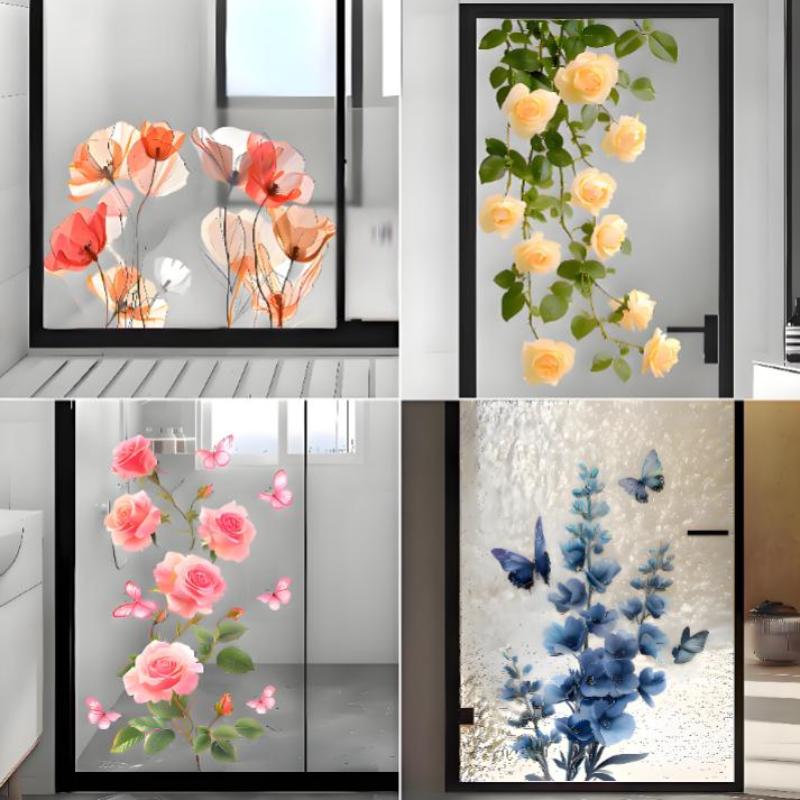 Pegatinas Removibles de Rosas  - Home Bathroom Window reseña y precio