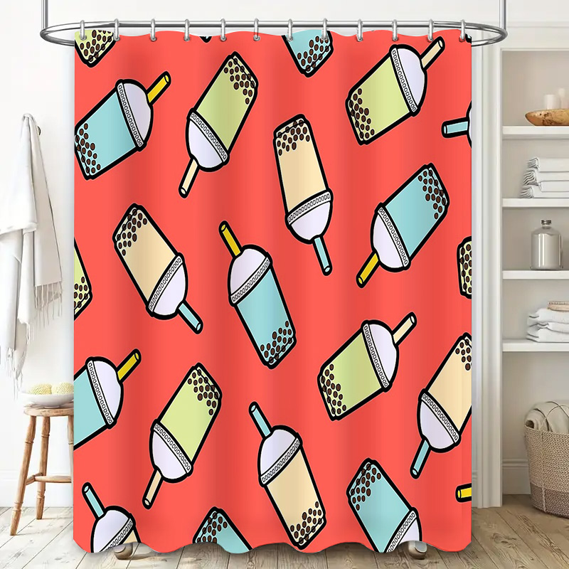 Cortina de Ducha Única con Dis - Home Bathroom Ideas reseña y precio
