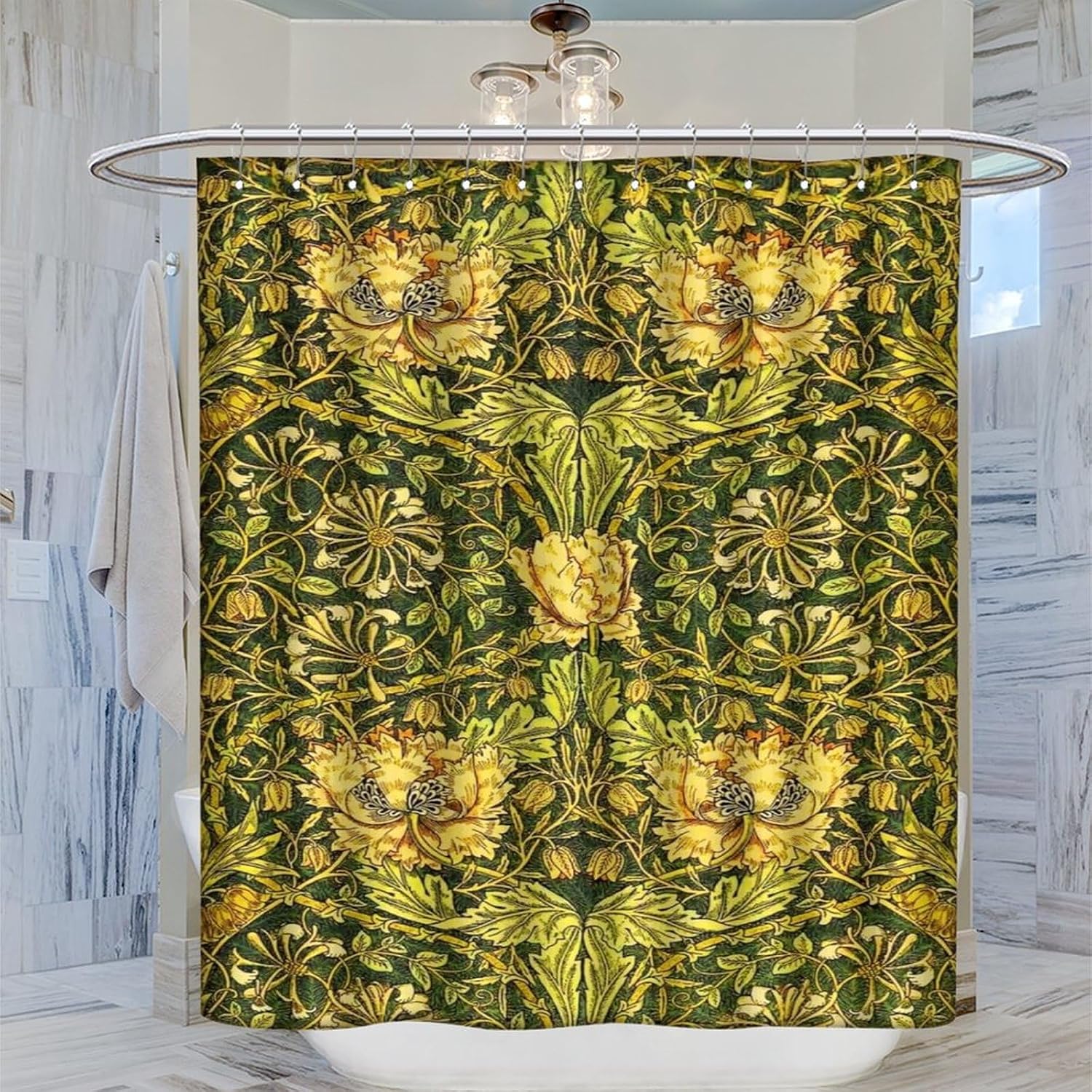 Cortina de Ducha Impermeable c - Home Bathroom Ideas reseña y precio