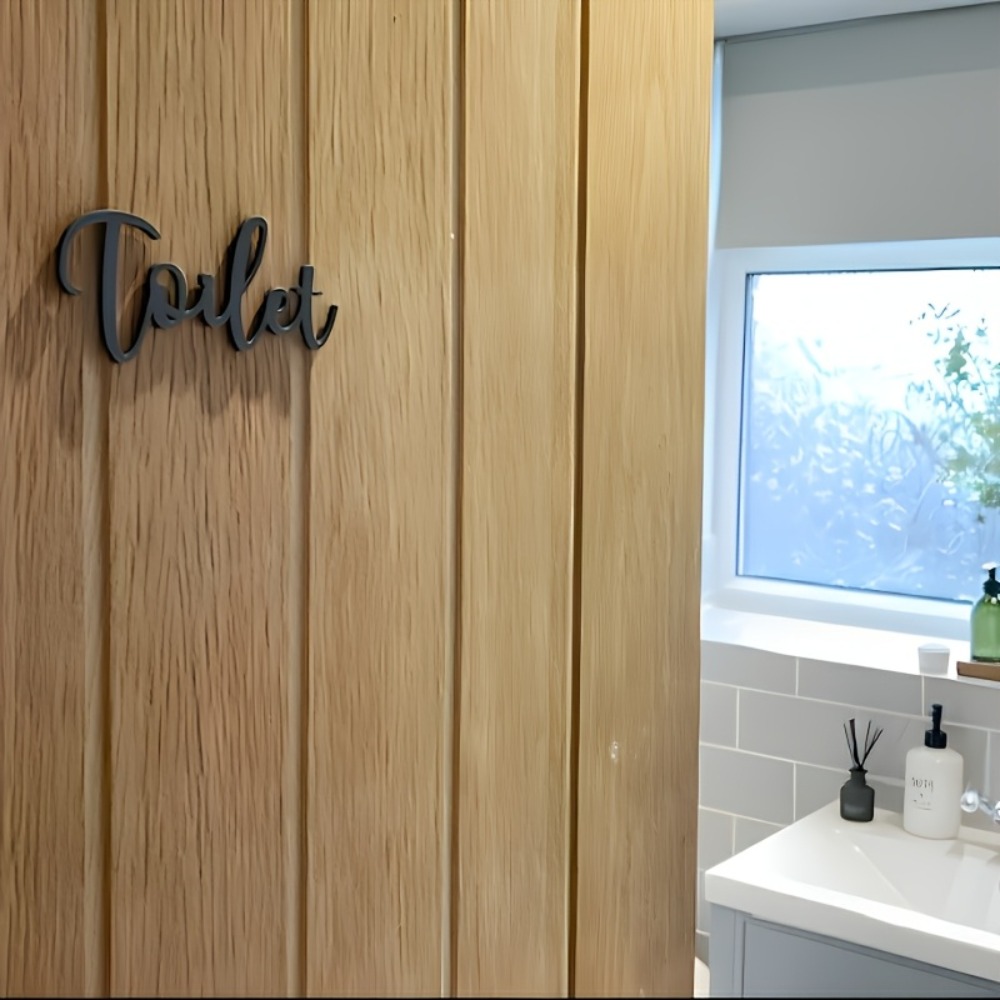 CIFBUY Letrero de plástico mod - Home Bathroom Door reseña y precio
