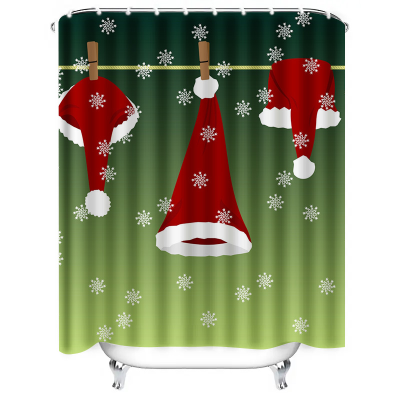 TU-cortina de ducha navideña f - Home Bathroom Ideas reseña y precio