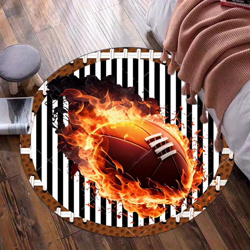 Alfombra redonda de fútbol lla - Home Bathroom Ideas reseña y precio
