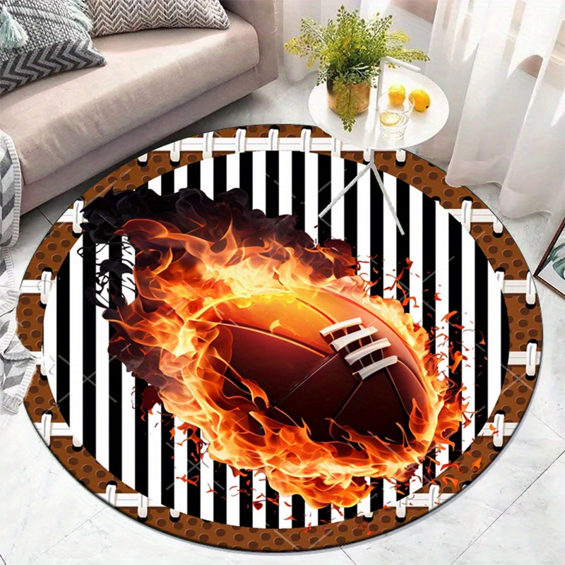 Alfombra redonda de fútbol lla - Home Bathroom Ideas reseña y precio
