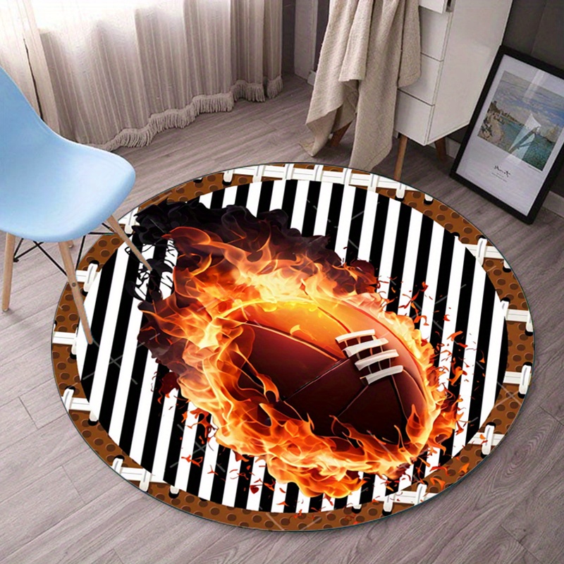 Alfombra redonda de fútbol lla - Home Bathroom Ideas reseña y precio